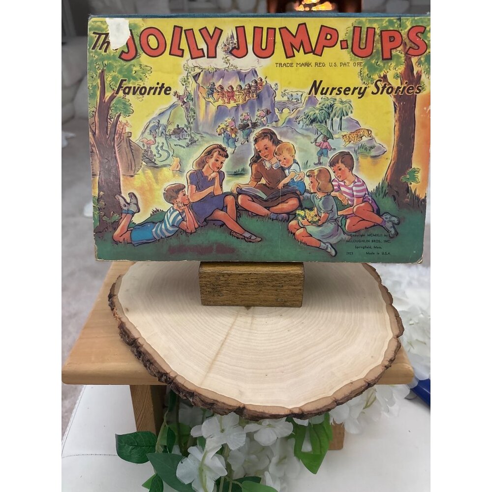 Vintage 1942 Jolly Jump-Ups Pop-Up Book Nursery StoriesMcLoughlin Bros Pop-Ups - Picture 2 of 14